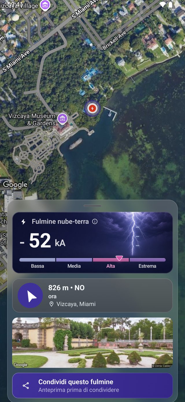 Schermata dei dettagli dell'impatto in Lightning Alerts